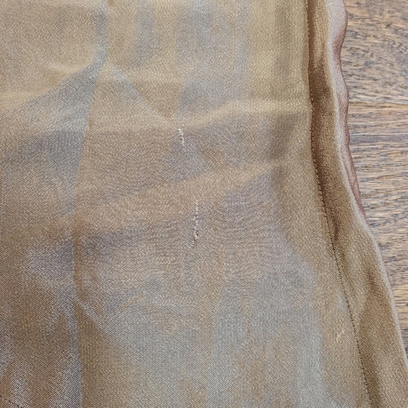 Asya Italian Design Sheer Tan High Low sleeveless Dress Small - Picture 12 of 13